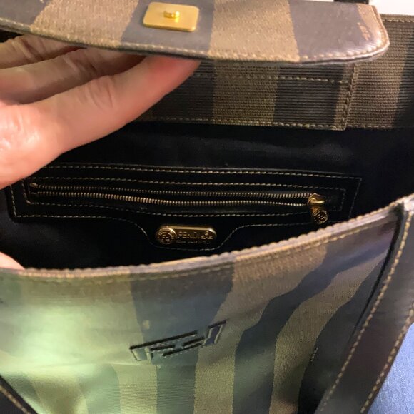 Fendi Pequin Tote Hand Bag PVC Leather - great condition. - Picture 5 of 5